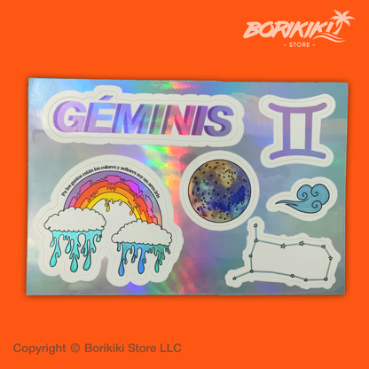 Géminis - Sticker Sheet (Premium Holographic)