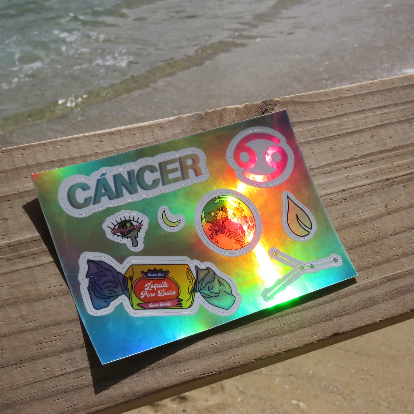 Cáncer - Sticker Sheet (Premium Holographic)