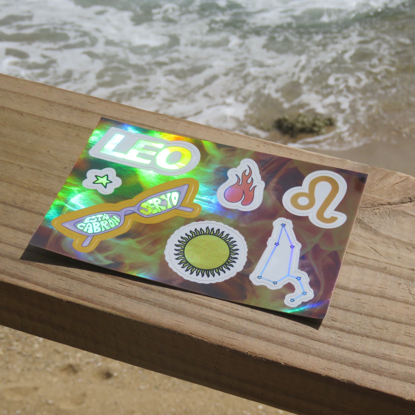 Leo - Sticker Sheet (Premium Holographic)